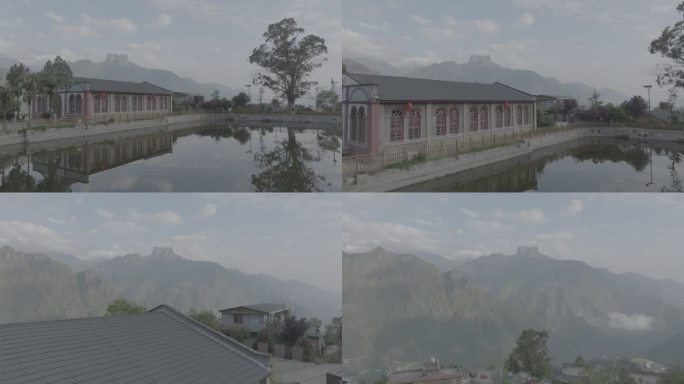 云南怒江老姆登村4K航拍log素材