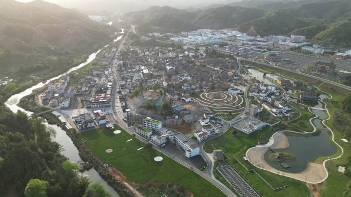 乡村旅游  美丽乡村夕阳大景