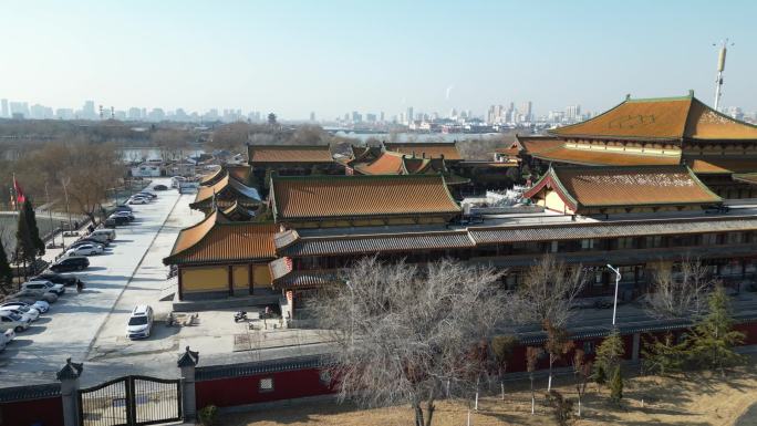 聊下护国隆兴寺雪景航拍