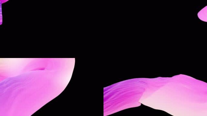 风格化彩色斑斓入场过场出场彩色飘带布料