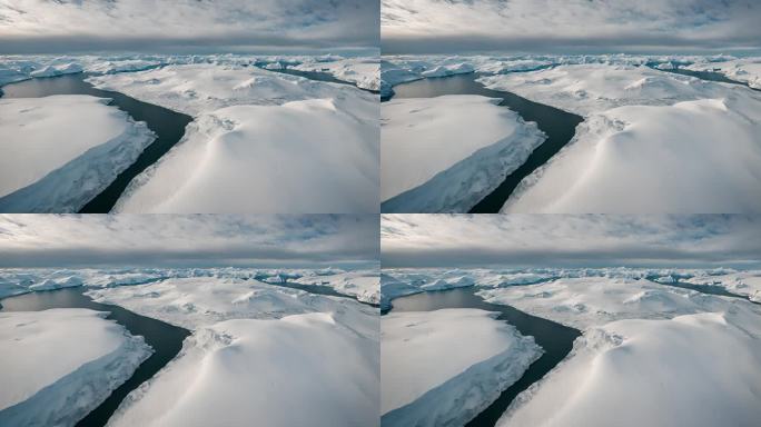 南极洲空中壮丽景观