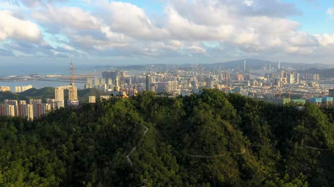 珠海香洲拱北片区 新香洲大景 板障山大景