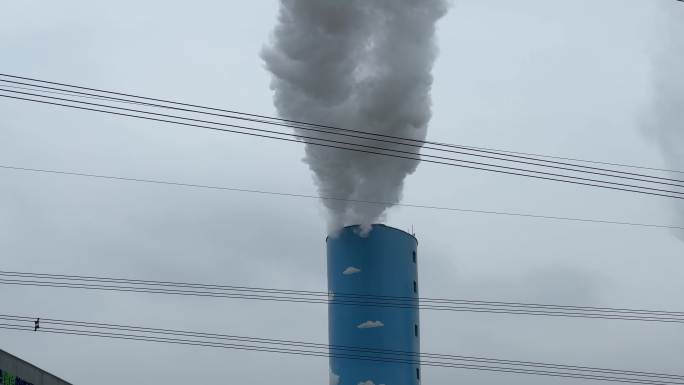 4K原创 大型工厂排放废气