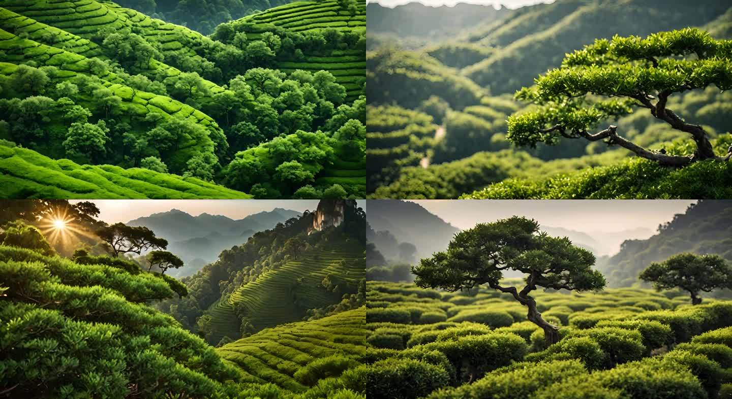 武夷山岩茶树茶山