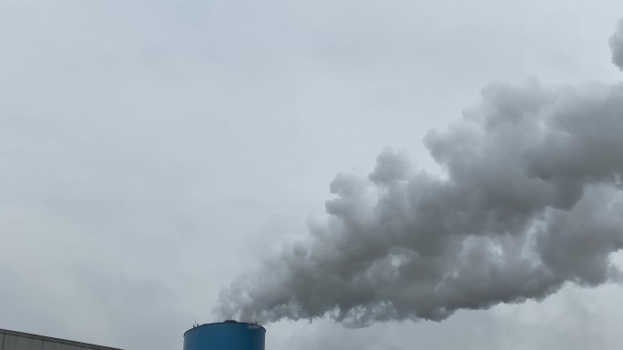 4K原创 废气 空气污染 烟囱排放