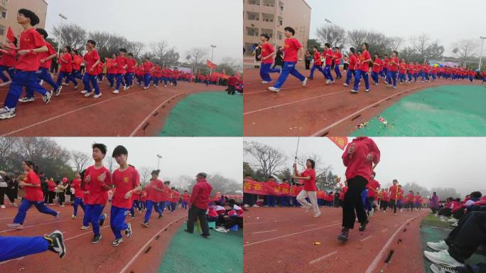 中学生奔跑中考百日誓师