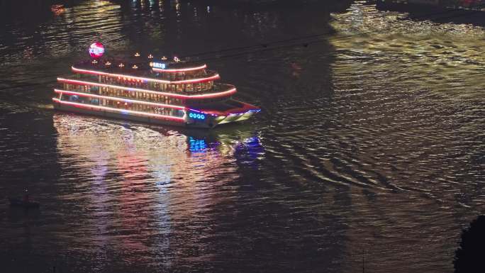 重庆游船夜景