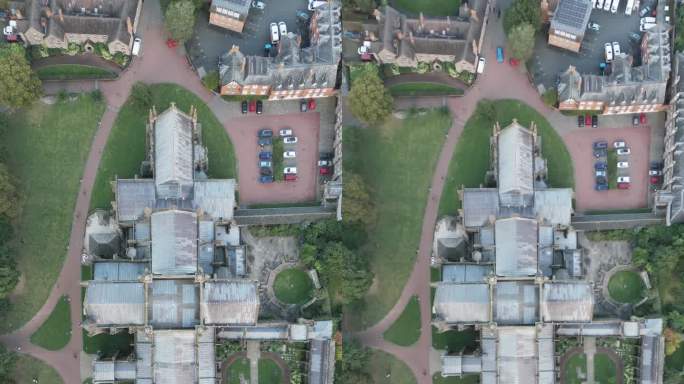 坎特伯蒂鸟瞰图，位于英格兰东南部的大教堂城市