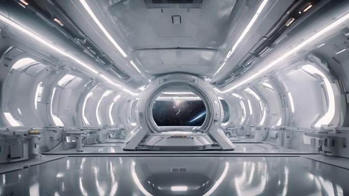未来科幻飞船内部结构