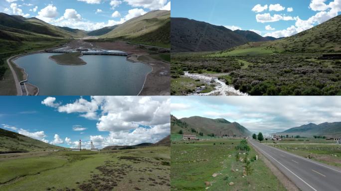 稻城亚丁沿途风景高原藏区日月图腾