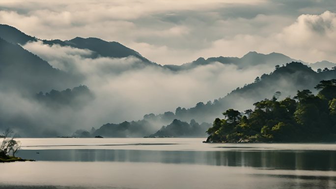 唯美意境大气古风山水古风水墨素材合集