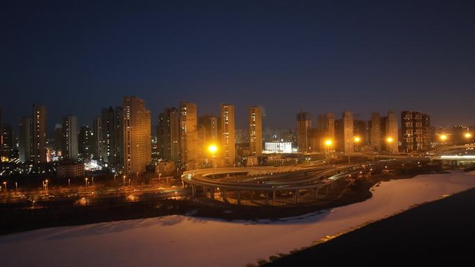 太原的桥夜景