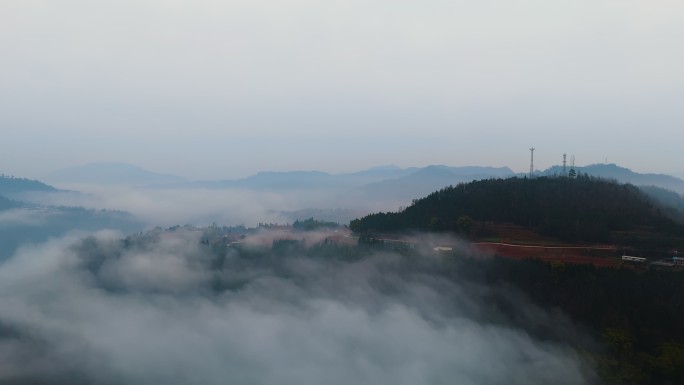 云雾山脉航拍