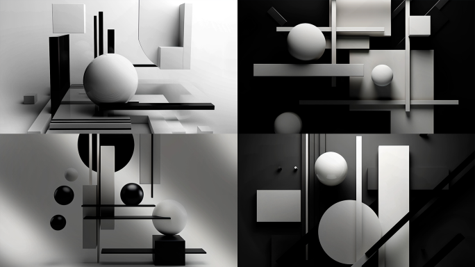 球体创意空间艺术概念抽象模版