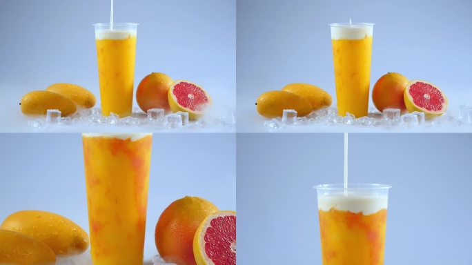 【原创可商用】芒果奶盖奶茶2组