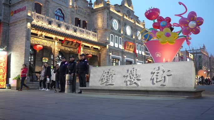 山西省太原市食品街夜景