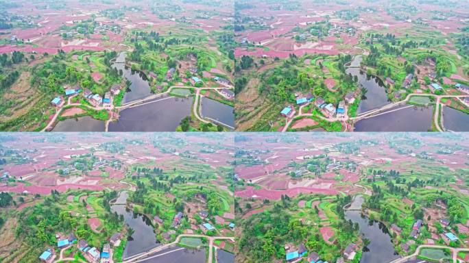 航拍乡村土地