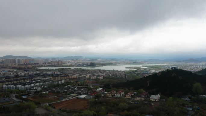 航拍泰山山顶风景风景区云海