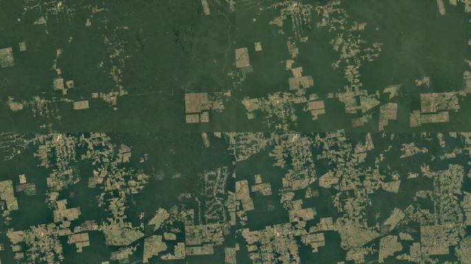 1984年至2022年间，卫星拍摄的皮雷斯河附近的发展基础设施。