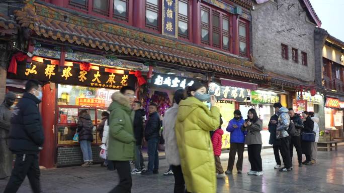 山西省太原市食品街夜景