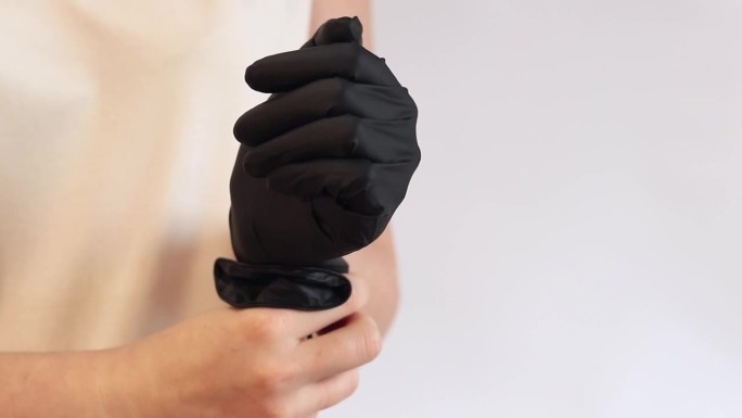 丁腈黑色清洁手套，一次性