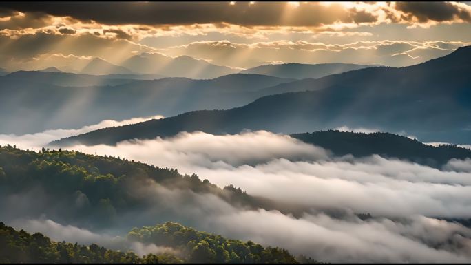 云海群山云海 纵览风云变幻祖国山河