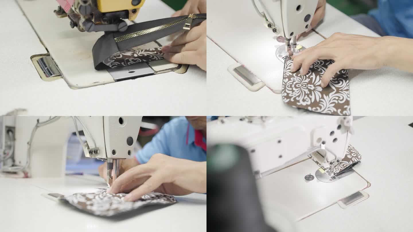 x0026服装厂 缝纫机 生产工人 皮具