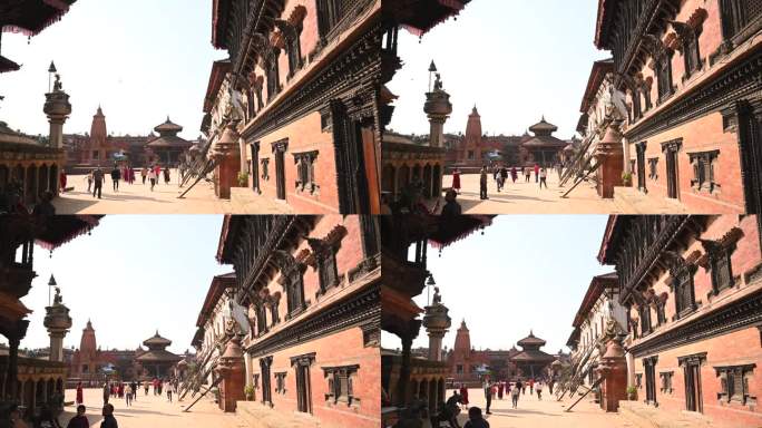 尼泊尔巴克塔普尔杜巴广场55号窗户宫殿慢动作稳定器L世界遗产加德满都谷地