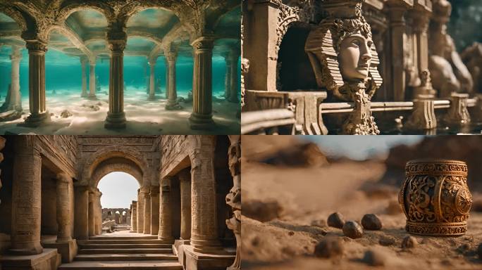 古代遗址海底宝藏神秘建筑