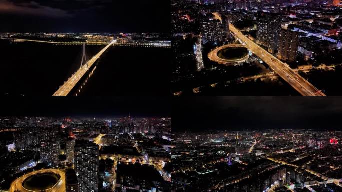 哈尔滨松浦大桥夜景