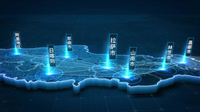蓝色科技西藏地图