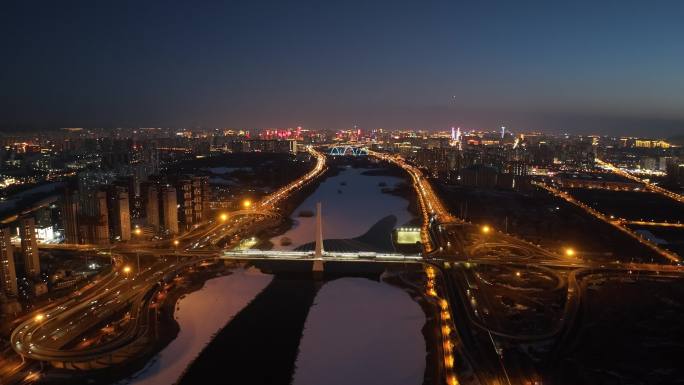 太原的桥夜景