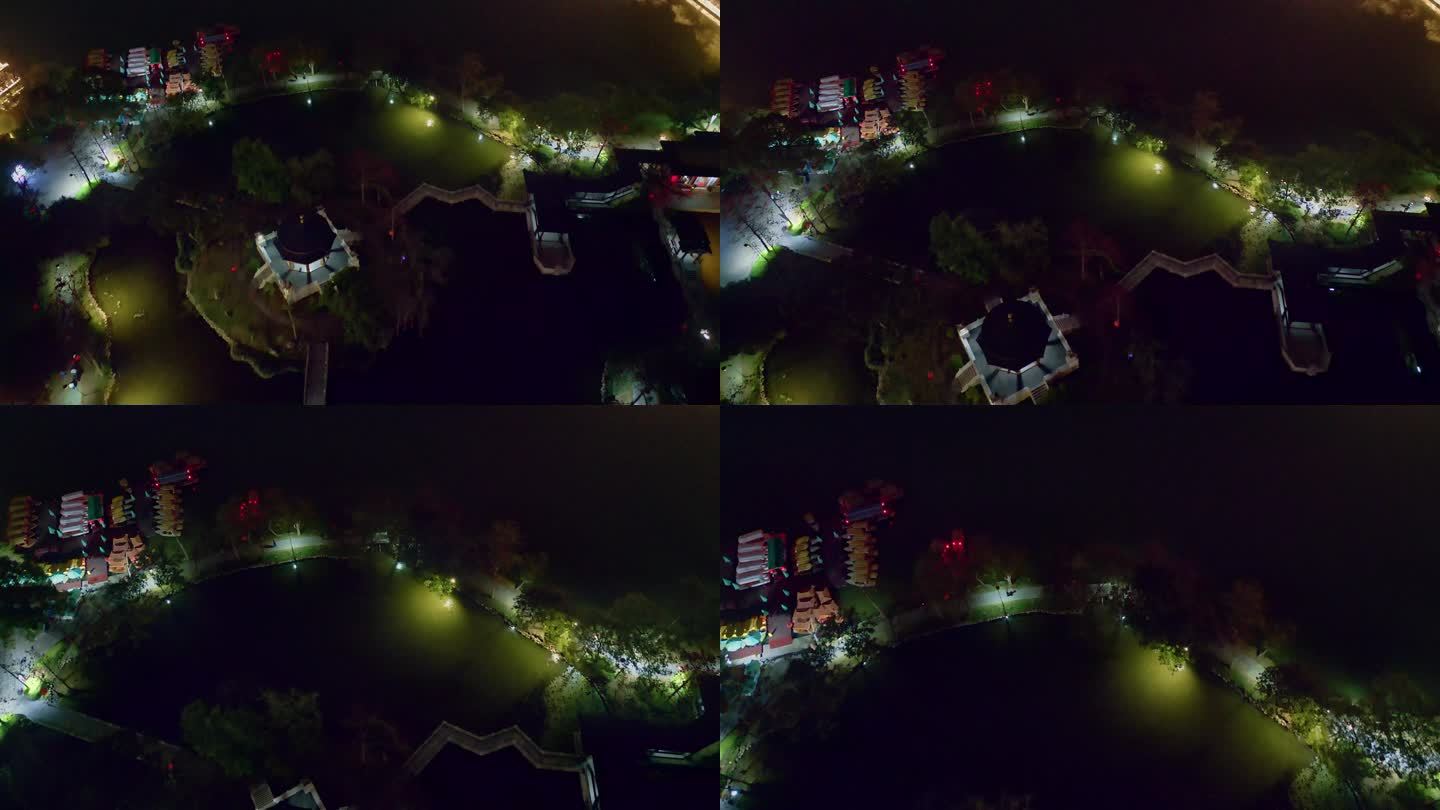 V1-0046_D航拍广东省惠州西湖夜景