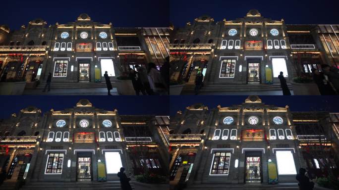 山西省太原市食品街夜景
