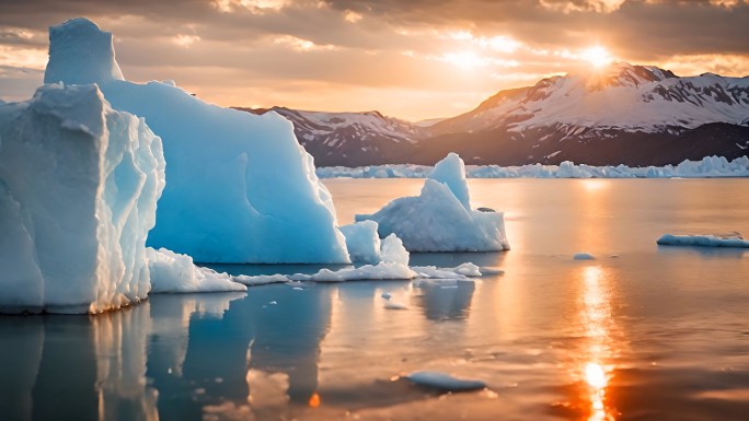 北极南极冰川
