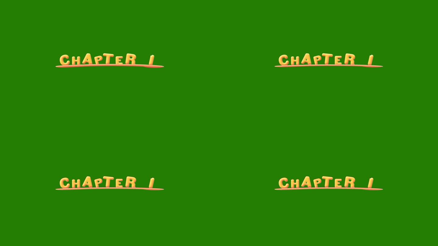 第1章晃动的金黄色文字动画在绿屏上弹出效果-色度键