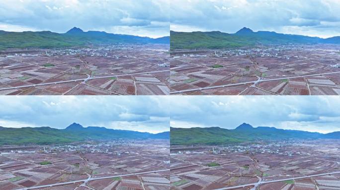 云南丽江拉市海湿地公园航拍