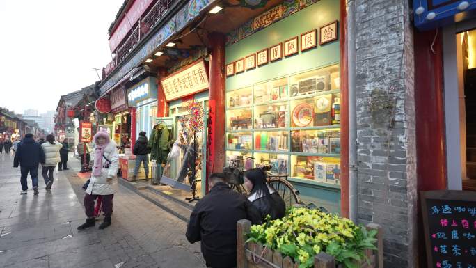 山西省太原市食品街夜景