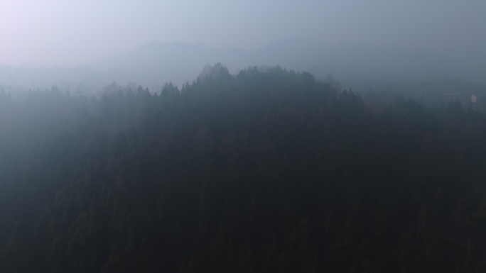 朦胧神秘迷雾大山