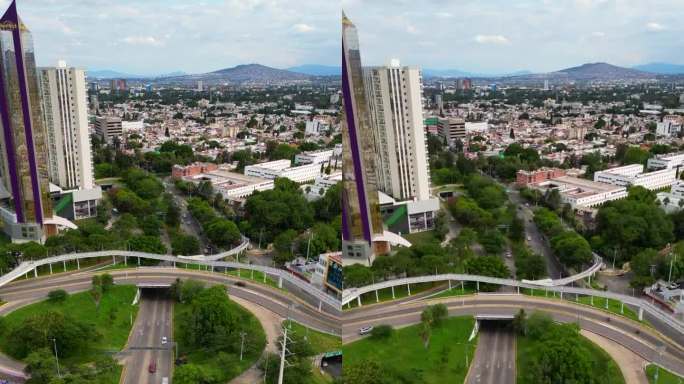 时间揭晓:瓜达拉哈拉洛斯库博斯枢纽的超延时无人机视频