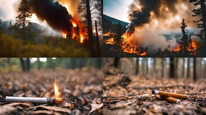 森林大火山火森林火灾