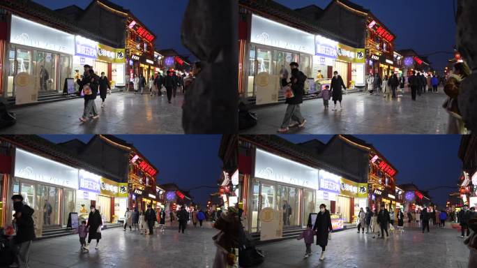 山西省太原市食品街夜景