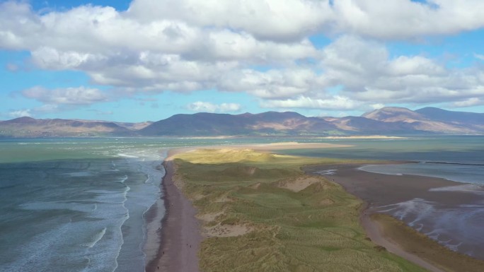 鸟瞰罗斯贝斯特兰德，CO Kerry，爱尔兰