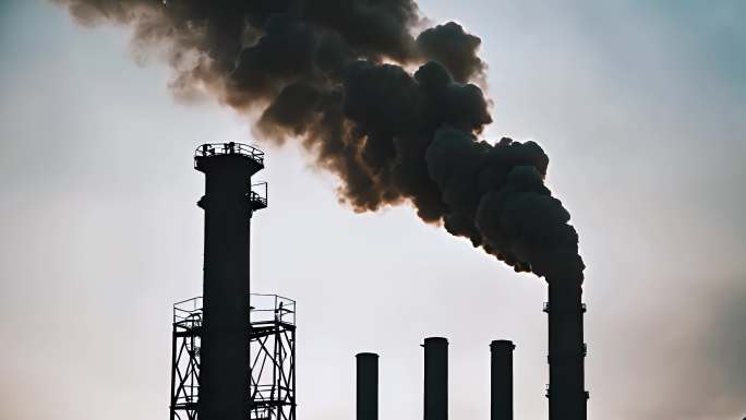 【合集】化工厂大气污染烟囱排放废气空气