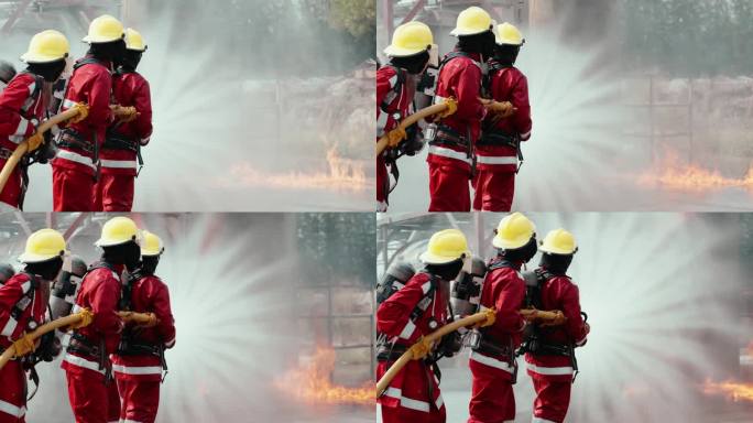 消防队伍进行控制烧伤训练，以有效应对紧急情况
