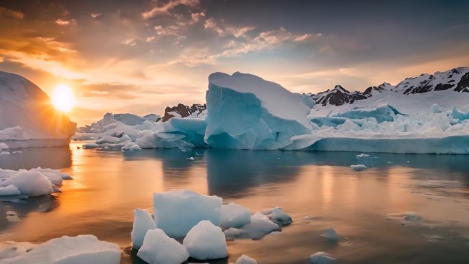 地球气候变暖冰川融化