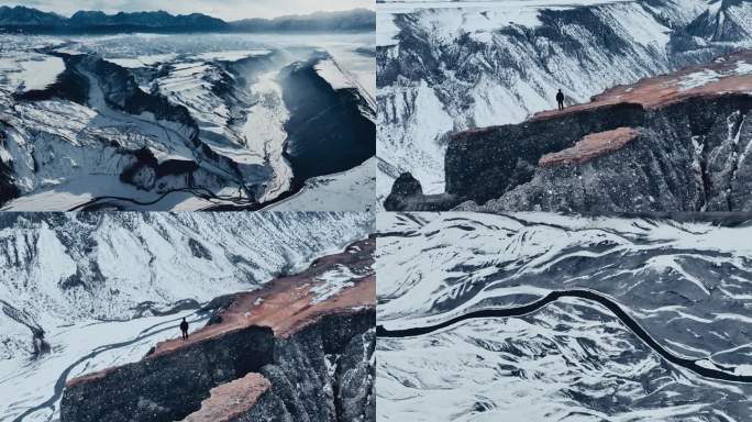 新疆安集海大峡谷航拍绝版素材4K