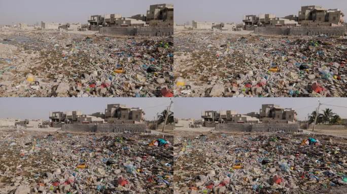 平移。恶臭的污水和可怕的塑料污染达喀尔，塞内加尔