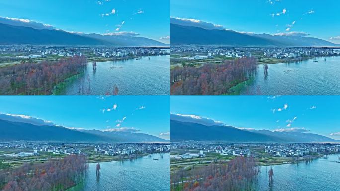 云南大理洱海航拍