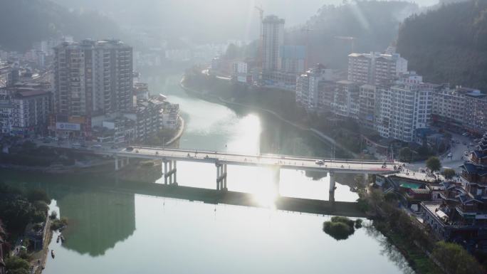 广西桂林小县城河道